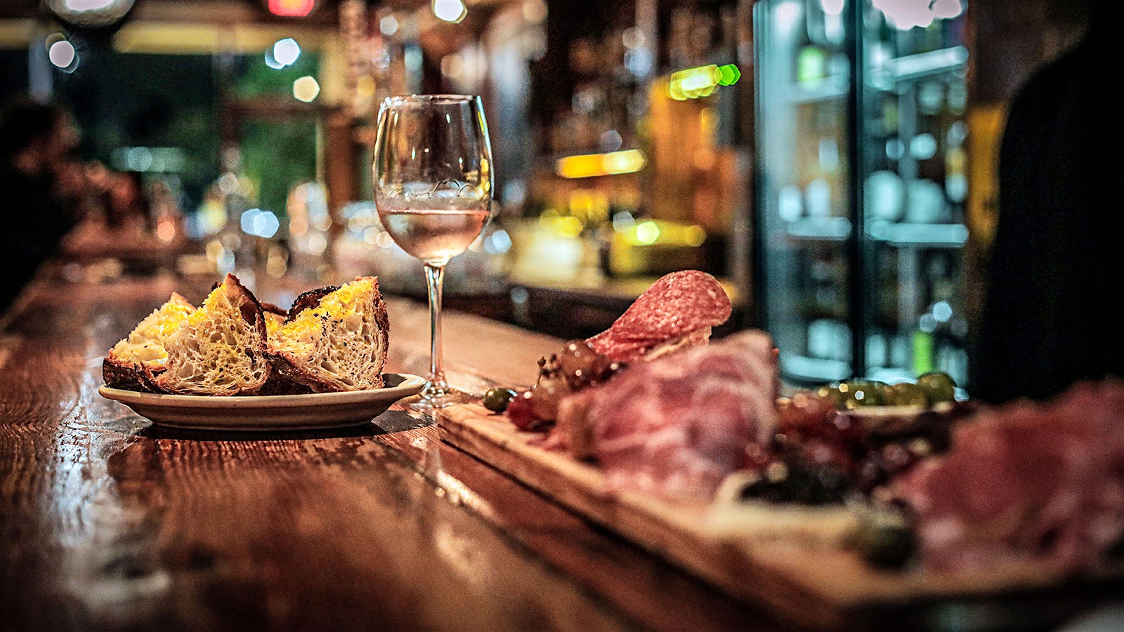 Charcuterie with rosé and bread